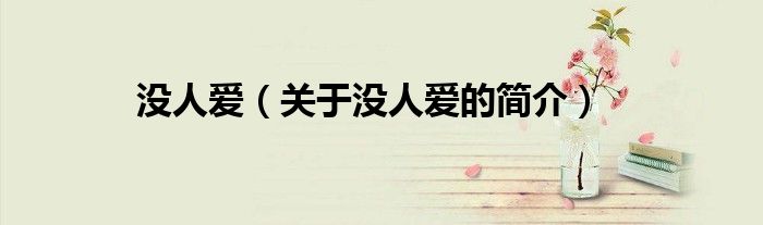 没人爱（关于没人爱的简介）