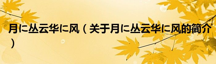 月に丛云华に风（关于月に丛云华に风的简介）