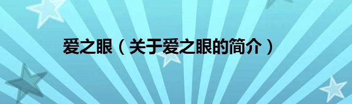 爱之眼（关于爱之眼的简介）