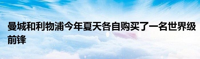 曼城和利物浦今年夏天各自购买了一名世界级前锋