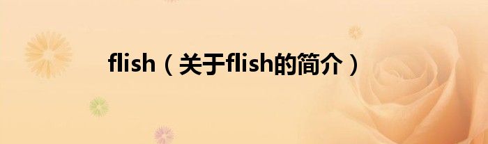 flish（关于flish的简介）