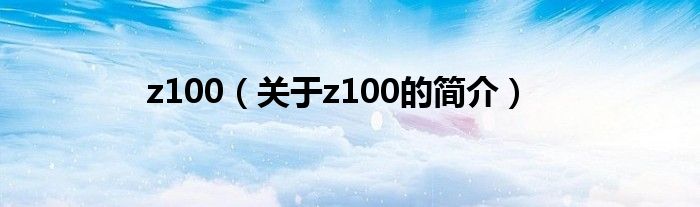 z100（关于z100的简介）