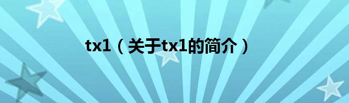 tx1（关于tx1的简介）