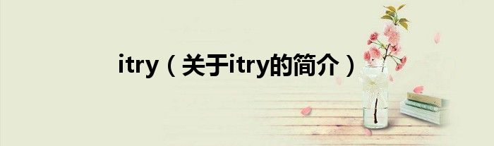 itry（关于itry的简介）