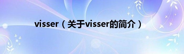 visser（关于visser的简介）