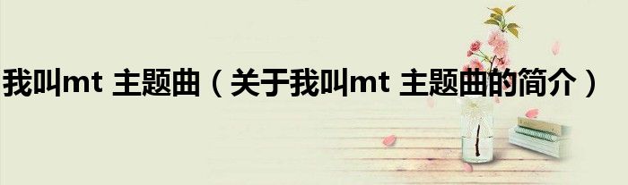 我叫mt 主题曲（关于我叫mt 主题曲的简介）