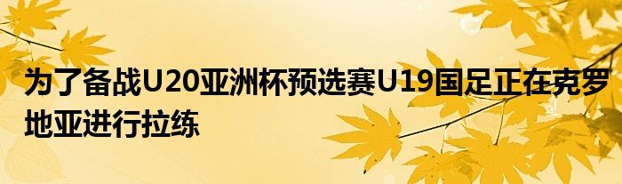 为了备战U20亚洲杯预选赛U19国足正在克罗地亚进行拉练