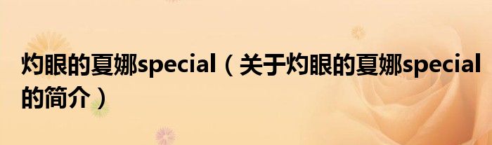 灼眼的夏娜special（关于灼眼的夏娜special的简介）
