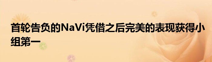 首轮告负的NaVi凭借之后完美的表现获得小组第一