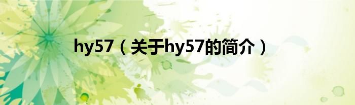 hy57（关于hy57的简介）