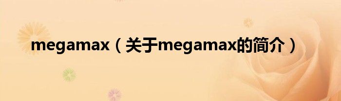 megamax（关于megamax的简介）
