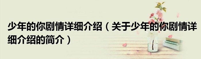 少年的你剧情详细介绍（关于少年的你剧情详细介绍的简介）