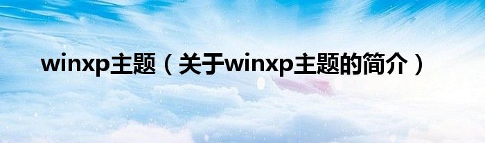 winxp主题（关于winxp主题的简介）