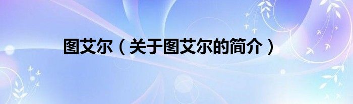 图艾尔（关于图艾尔的简介）