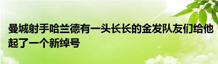 曼城射手哈兰德有一头长长的金发队友们给他起了一个新绰号