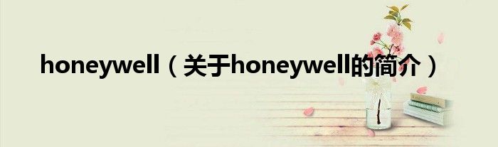 honeywell（关于honeywell的简介）