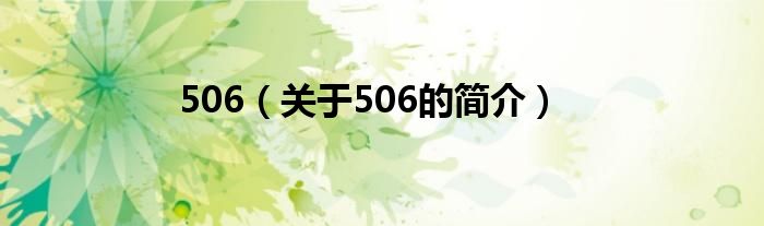 506（关于506的简介）