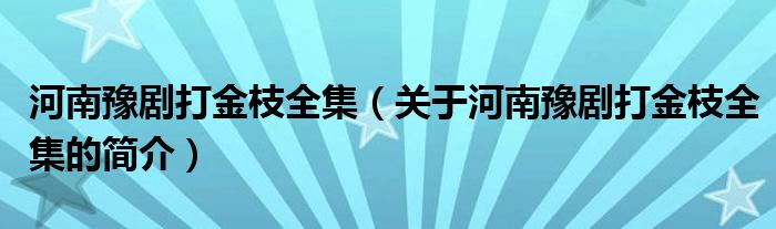 河南豫剧打金枝全集（关于河南豫剧打金枝全集的简介）