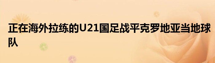 正在海外拉练的U21国足战平克罗地亚当地球队