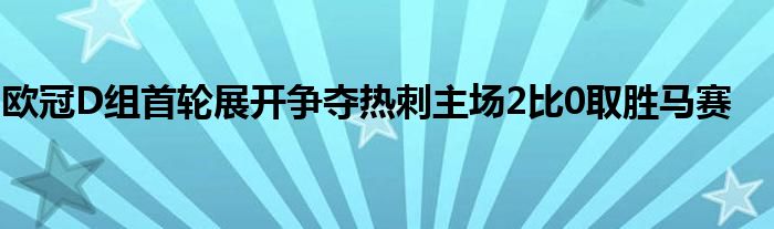 欧冠D组首轮展开争夺热刺主场2比0取胜马赛