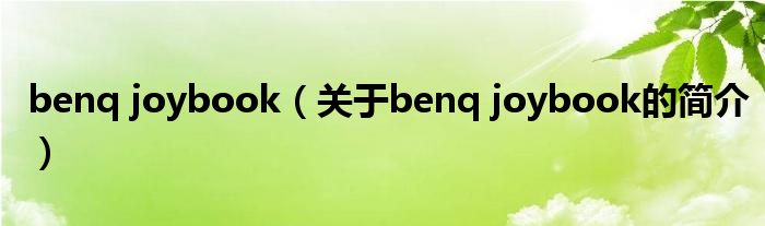 benq joybook（关于benq joybook的简介）