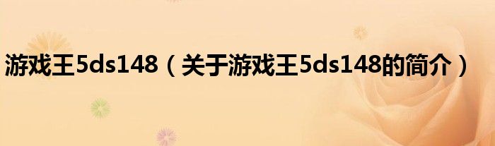 游戏王5ds148（关于游戏王5ds148的简介）