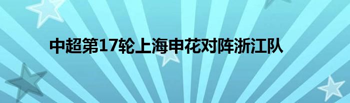 中超第17轮上海申花对阵浙江队