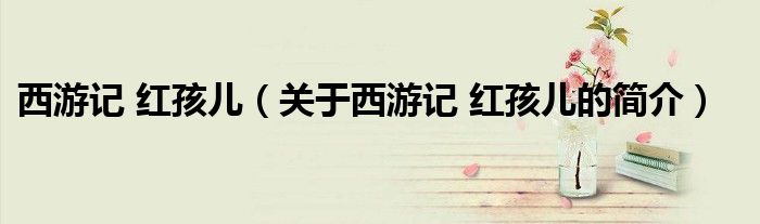 西游记 红孩儿（关于西游记 红孩儿的简介）