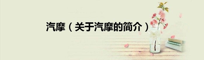 汽摩（关于汽摩的简介）