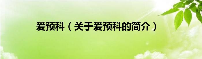 爱预科（关于爱预科的简介）