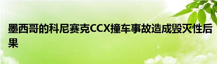 墨西哥的科尼赛克CCX撞车事故造成毁灭性后果