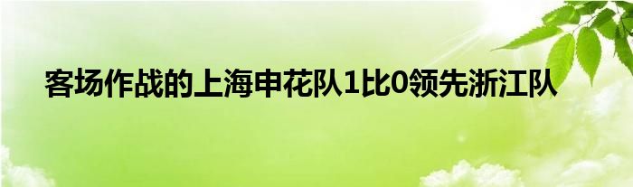 客场作战的上海申花队1比0领先浙江队