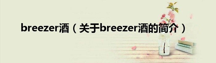 breezer酒（关于breezer酒的简介）