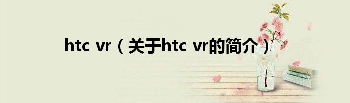 htc vr（关于htc vr的简介）
