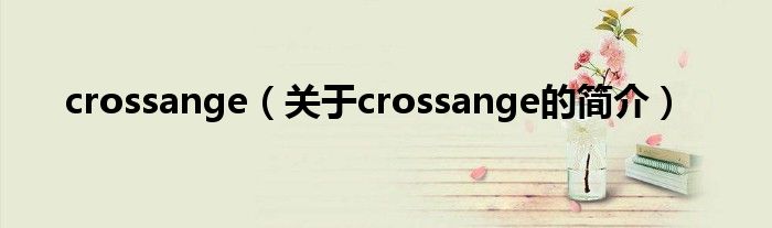 crossange（关于crossange的简介）