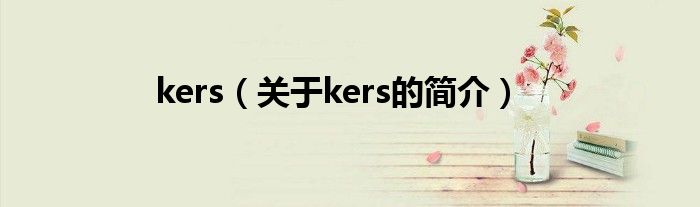 kers（关于kers的简介）