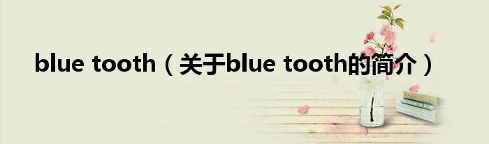 blue tooth（关于blue tooth的简介）