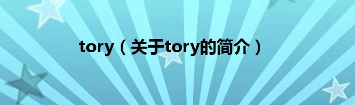 tory（关于tory的简介）