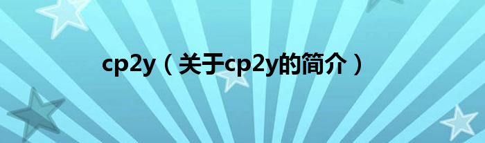 cp2y（关于cp2y的简介）
