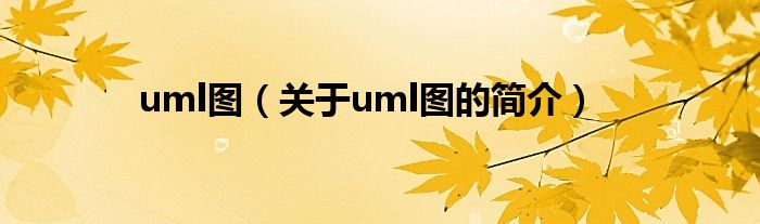 uml图（关于uml图的简介）