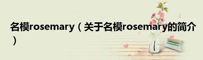 名模rosemary（关于名模rosemary的简介）