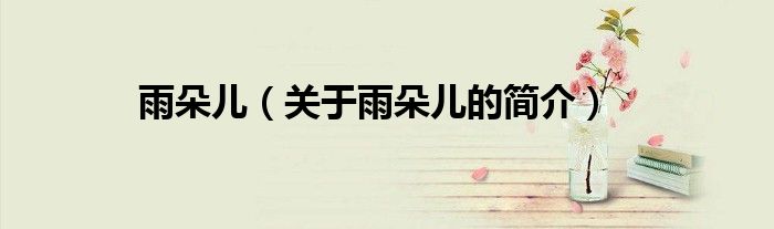 雨朵儿（关于雨朵儿的简介）