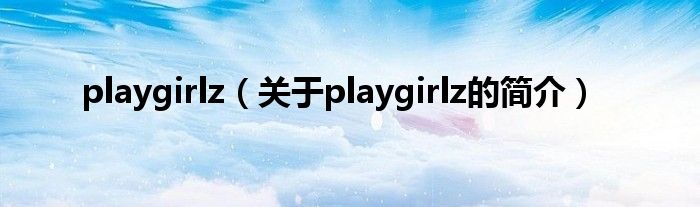 playgirlz（关于playgirlz的简介）