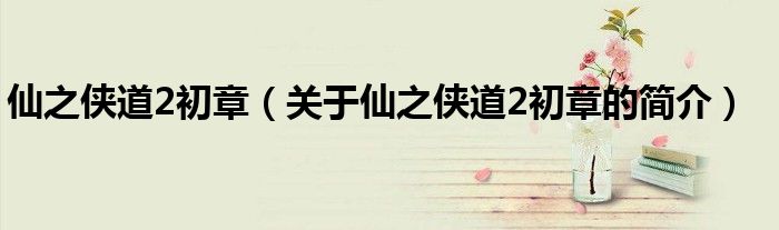仙之侠道2初章（关于仙之侠道2初章的简介）