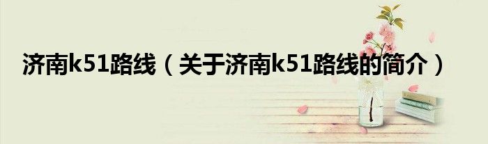 济南k51路线（关于济南k51路线的简介）