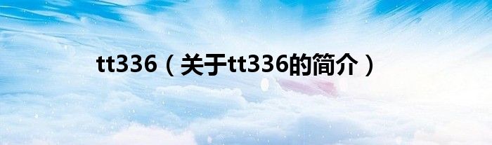 tt336（关于tt336的简介）