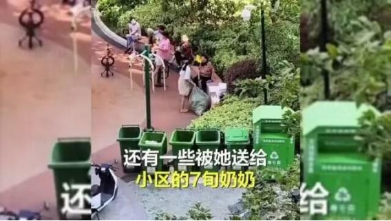 14岁女孩连续捡2月废品送老奶奶