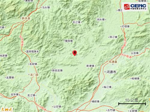 广东河源发生4.5级地震 广州明显感觉有震感