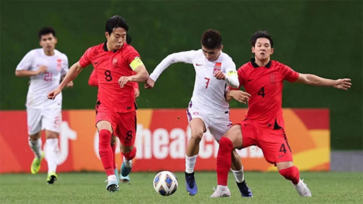 中国国青100分钟加时赛1-3韩国 无缘4强+世青赛