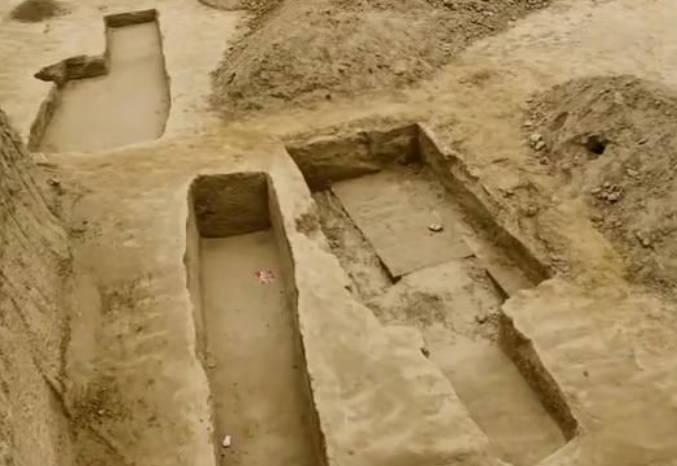 郑州一水库疑似发现一座汉朝古墓